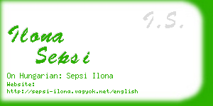 ilona sepsi business card